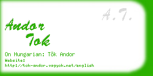 andor tok business card